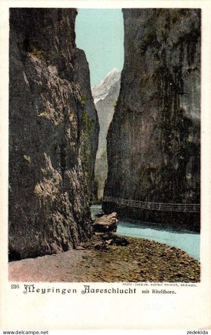 H1559 - Meiringen Aareschlucht Mit Ritzlihorn - Brugger - Meiringen