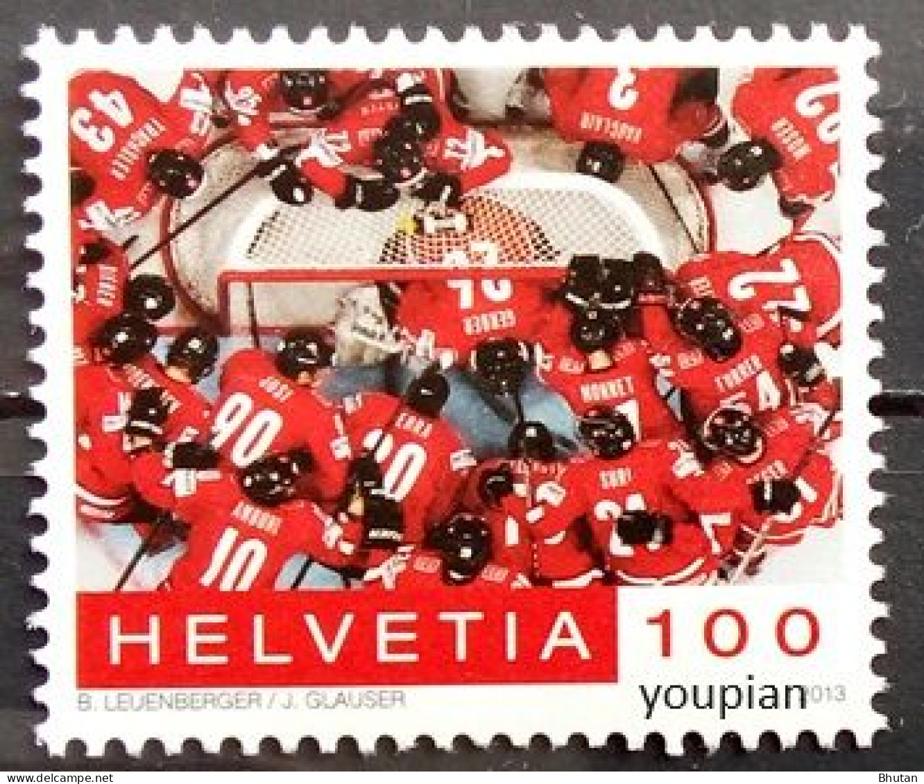 Switzerland 2013, Winning The Silver Medal - Ice Hockey World Championship, MNH Single Stamp - Nuovi