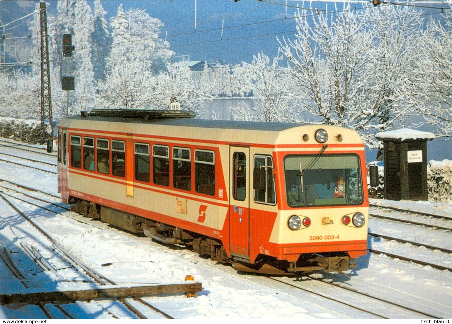 AK Eisenbahn ÖBB Dieseltriebwagen 5090 003-4 Zell Am See 1989 Pinzgau Salzburg Bahnladen Österreich Austria Autriche Zug - Trains