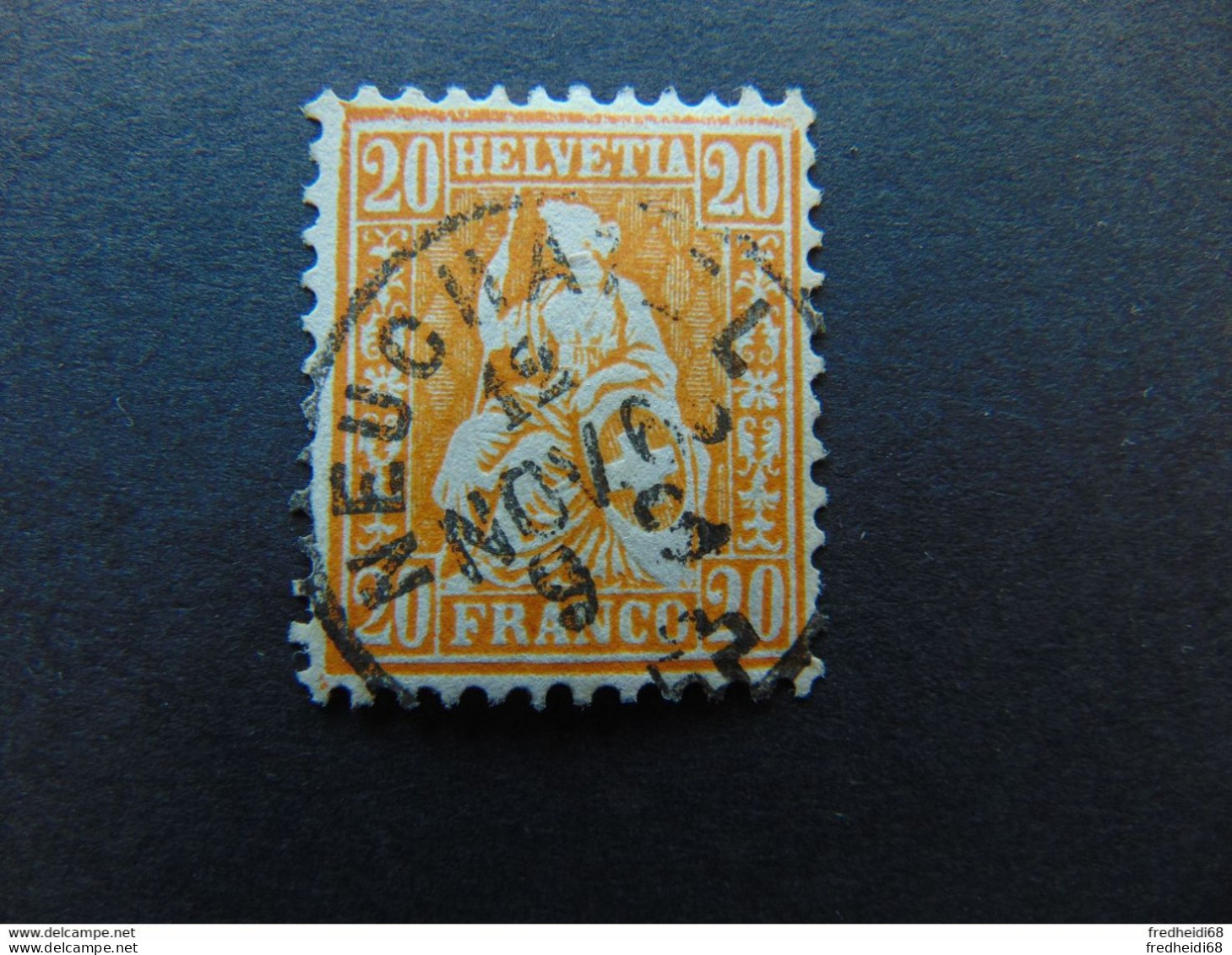 Très Beau N°. 40 Oblitéré (Philex) Helvetia Assise Avec Oblitération Bien Lisible - Oblitérés