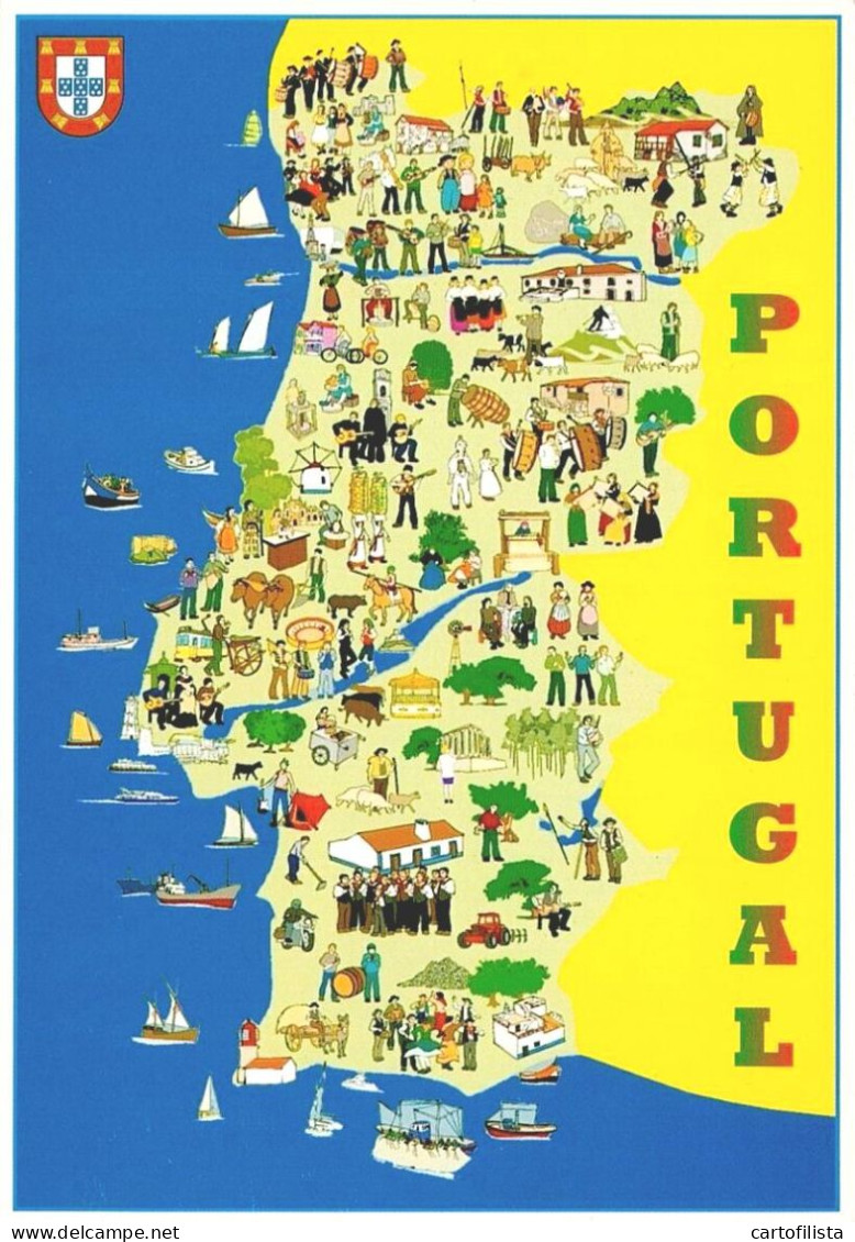 MAPA E PORMENORES DE PORTUGAL  ( 2 Scans ) - Otros & Sin Clasificación