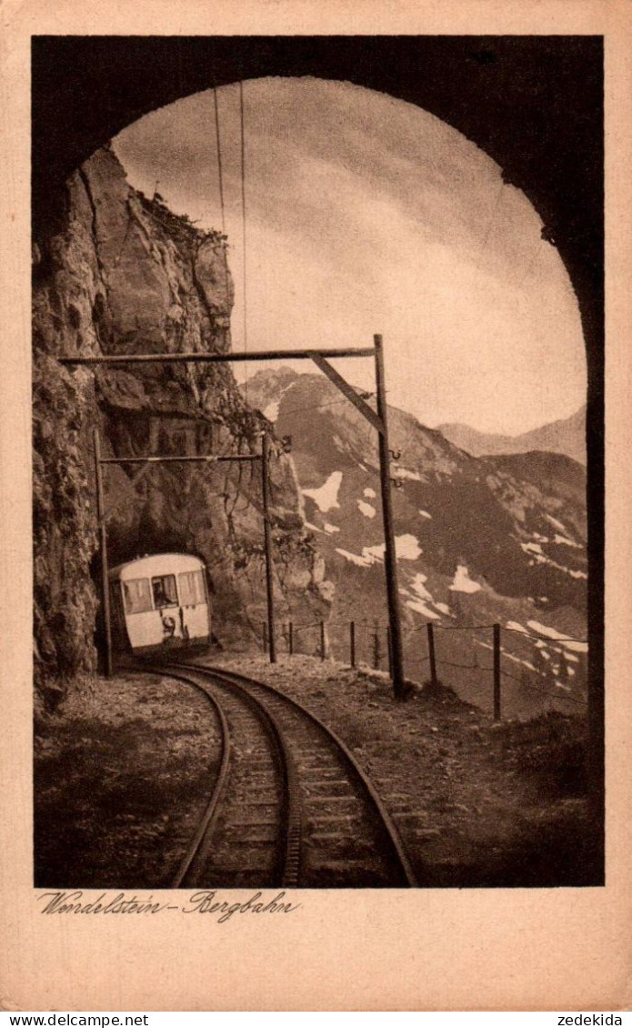 H1560 - Wendelstein Wendelsteinbahn Bergbahn Seilbahn Zahnradbahn - H. String - Funiculares