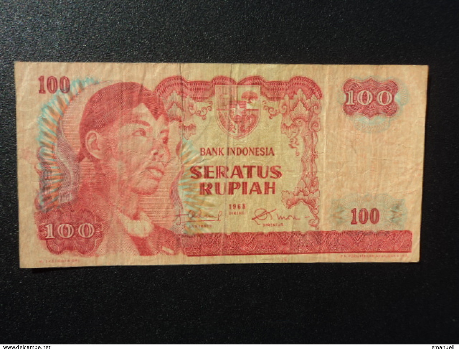 INDONÉSIE : 100 RUPIAH    1968     P 108a      TTB - Indonésie