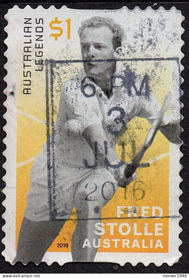 AUSTRALIA 2016 $1 Multicoloured, Legends Of Tennis - Fred Stollie Self Adhesive FU - Gebraucht