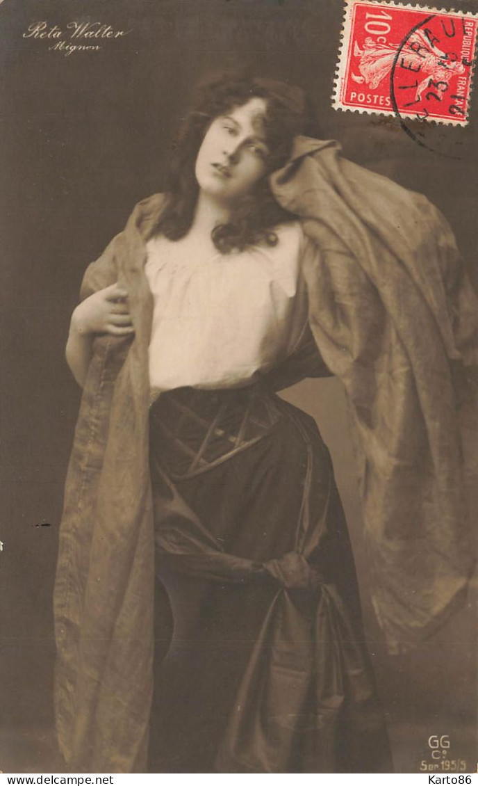 Reta WALTER , Mignon * Carte Photo * Artiste Célébrité * Théâtre Cinéma Opéra Danse * Walter - Artiesten