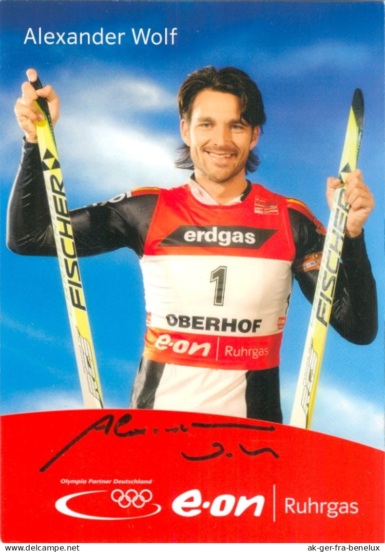 Autogramm AK Biathlon Alexander Ali Wolf WSV Oberhof 05 Schmalkalden DDR Olympia IBU Sport Skiskydning Deutschland - Authographs