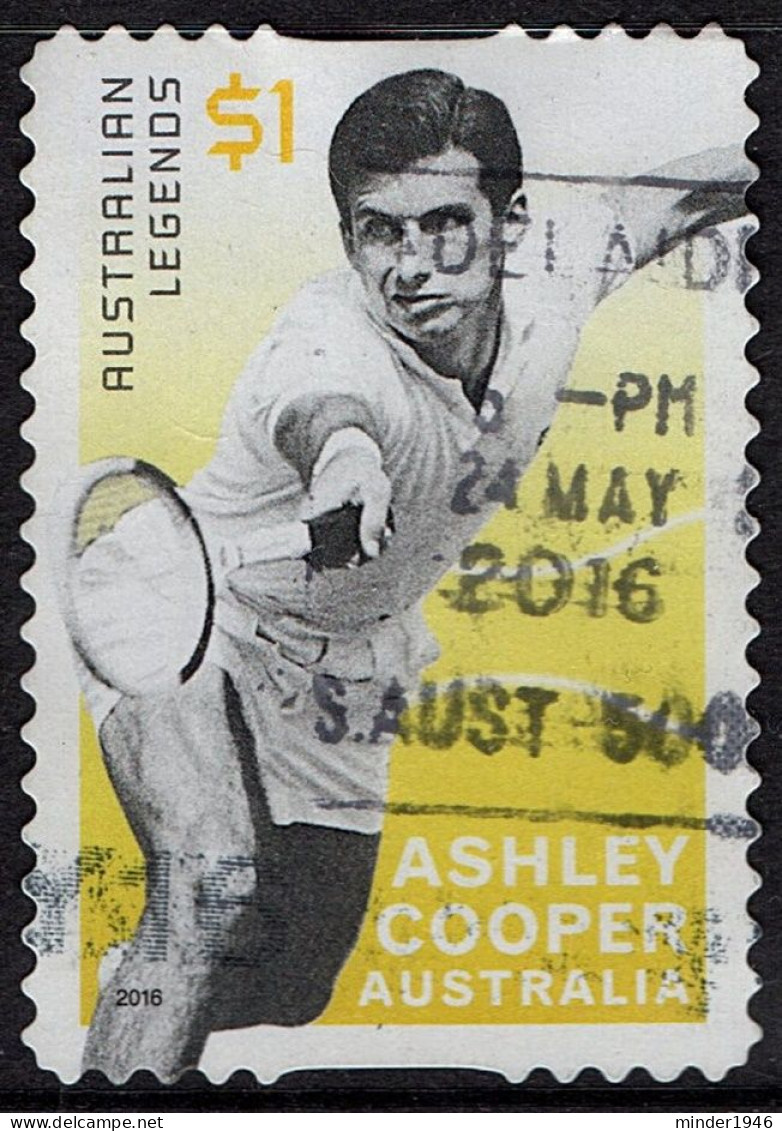AUSTRALIA 2016 $1 Multicoloured, Legends Of Tennis - Ashley Cooper Self Adhesive FU - Used Stamps