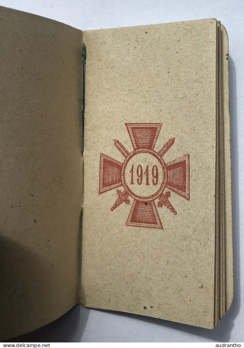 Calendrier 1919 Croix De Guerre Soldats Français Anglais Maison De La Glace Brisée Orfèvrerie Picard Paris Rue De Rivoli - 1914-18