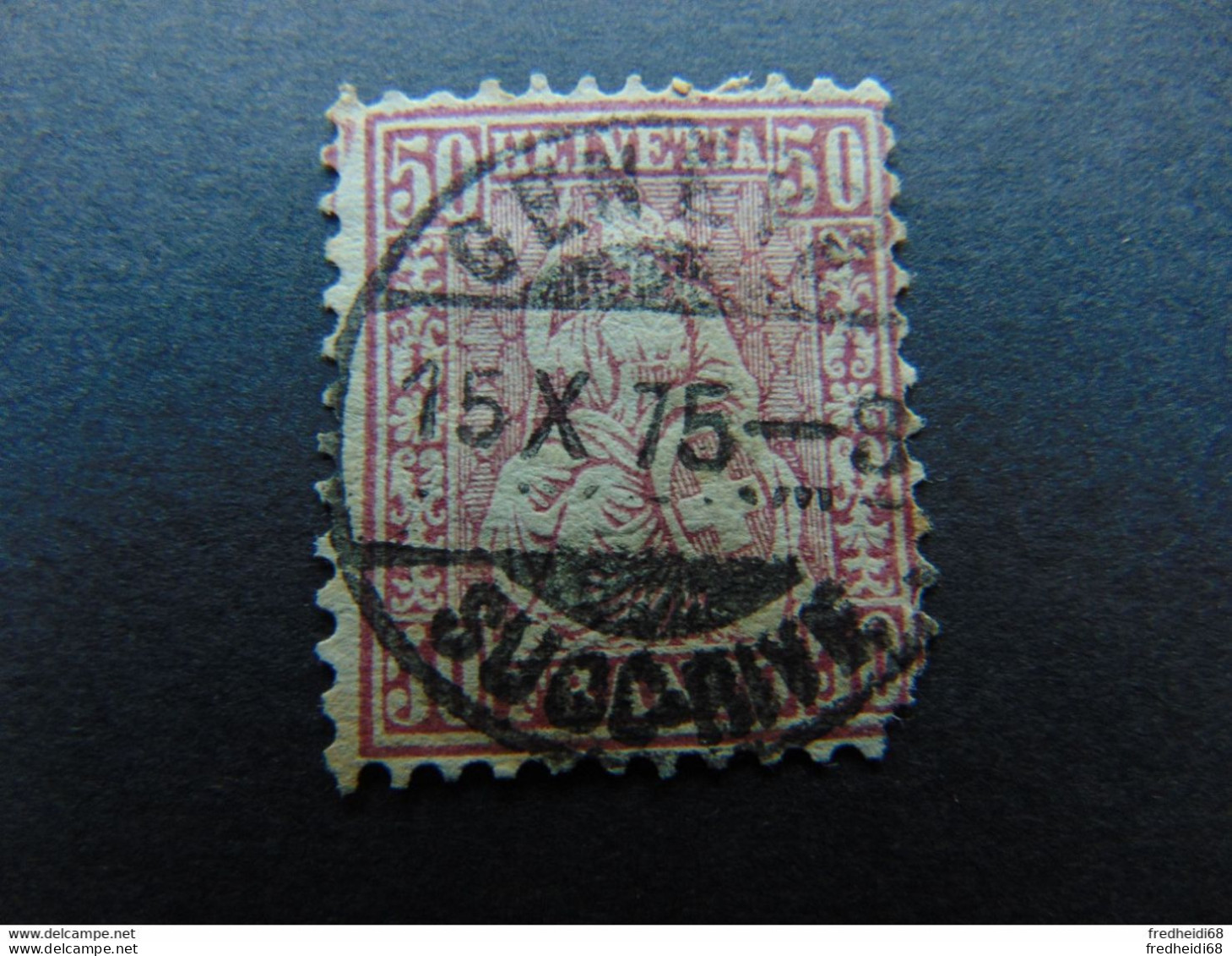 Très Beau N°. 35 Oblitéré (Philex) Helvetia Assise Avec Oblitération Nette Mais Coin Inférieur Droit Abimé - Used Stamps