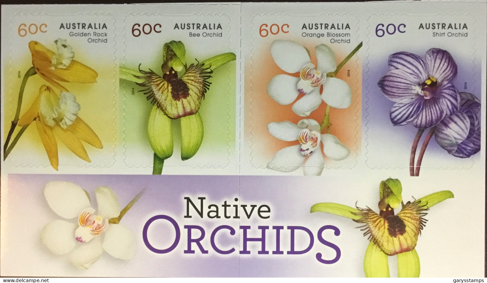 Australia 2014 Native Orchids Self Adhesive MNH - Orchidee