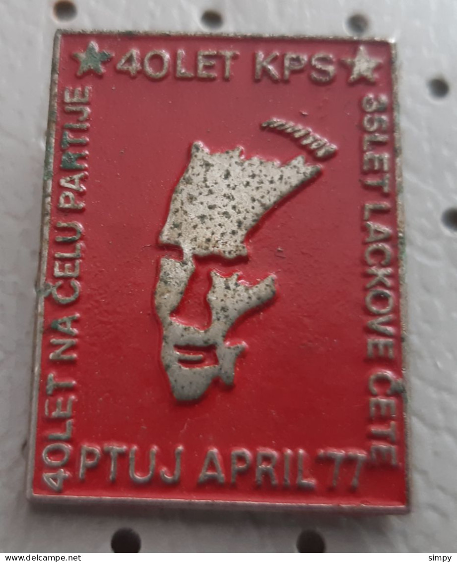 Josip Broz Tito 40 Years Comunist Party Of Slovenia KPS Slovenia Ex Yugoslavia  Pin - Berühmte Personen