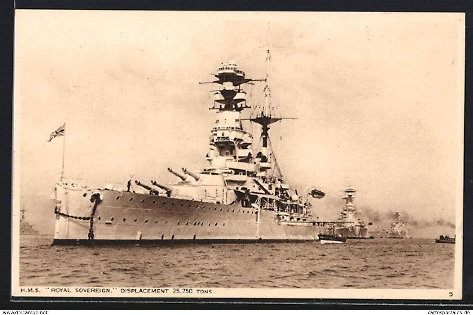 Pc Kriegsschiff H.M.S. Royal Sovereign In Voller Fahrt  - Guerre
