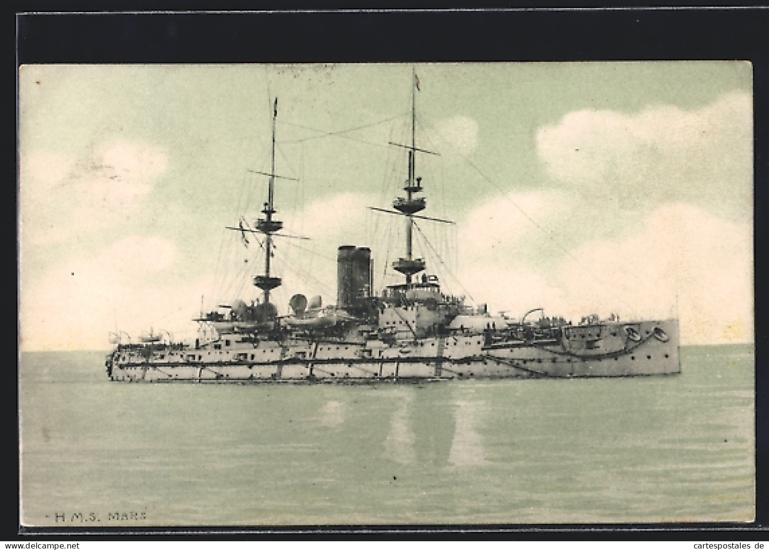 Pc HMS Mars Auf Dem Wasser  - Guerre