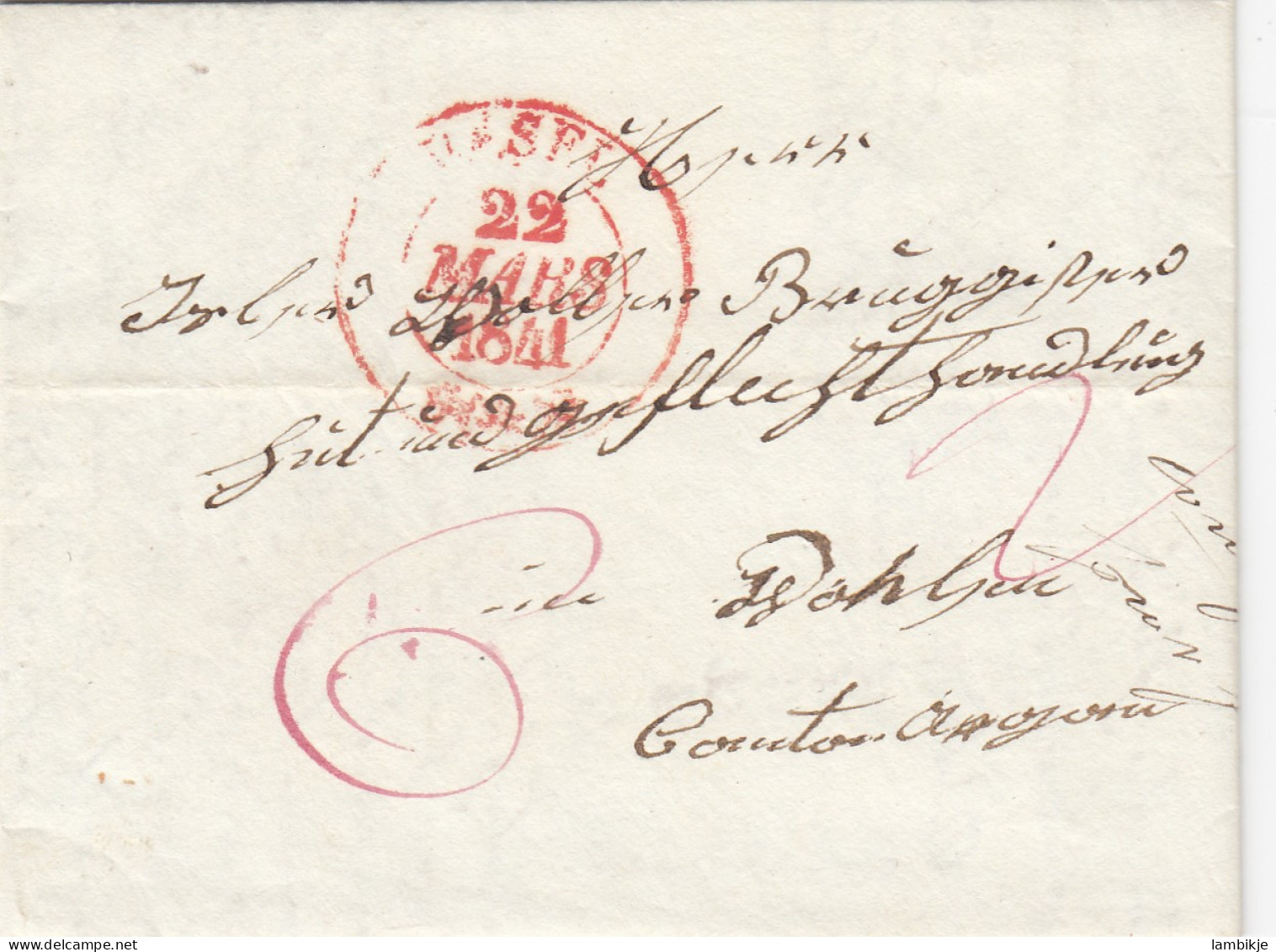 Schweiz Cover 1841 - ...-1845 Préphilatélie