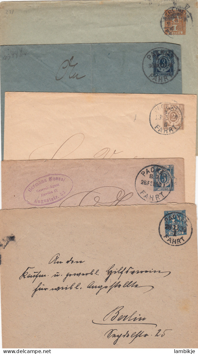 Deutsches Reich Stadtpast 5 Briefe - Private & Local Mails