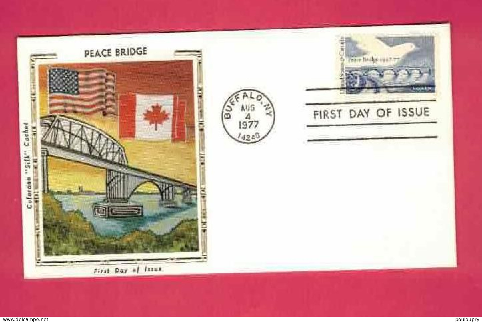 FDC Des USA EUAN De 1977 - YT N° 1169 - 50ème Anniversaire Du Pont De La Paix - Colombe - Ponts