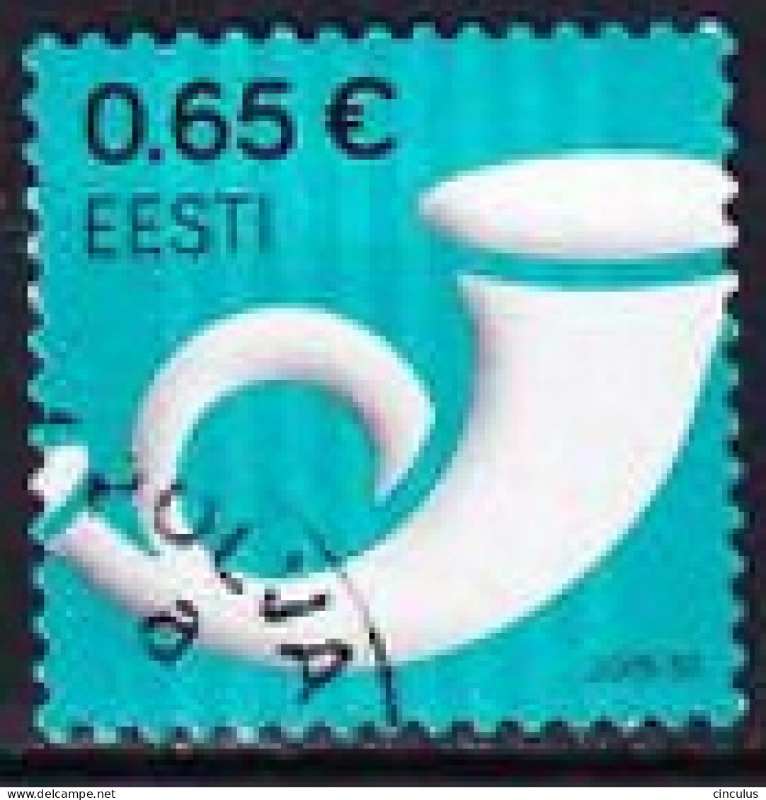 2019. Estonia. Post Horn. 0.65 €. Used. Mi. Nr. 880II - Estland