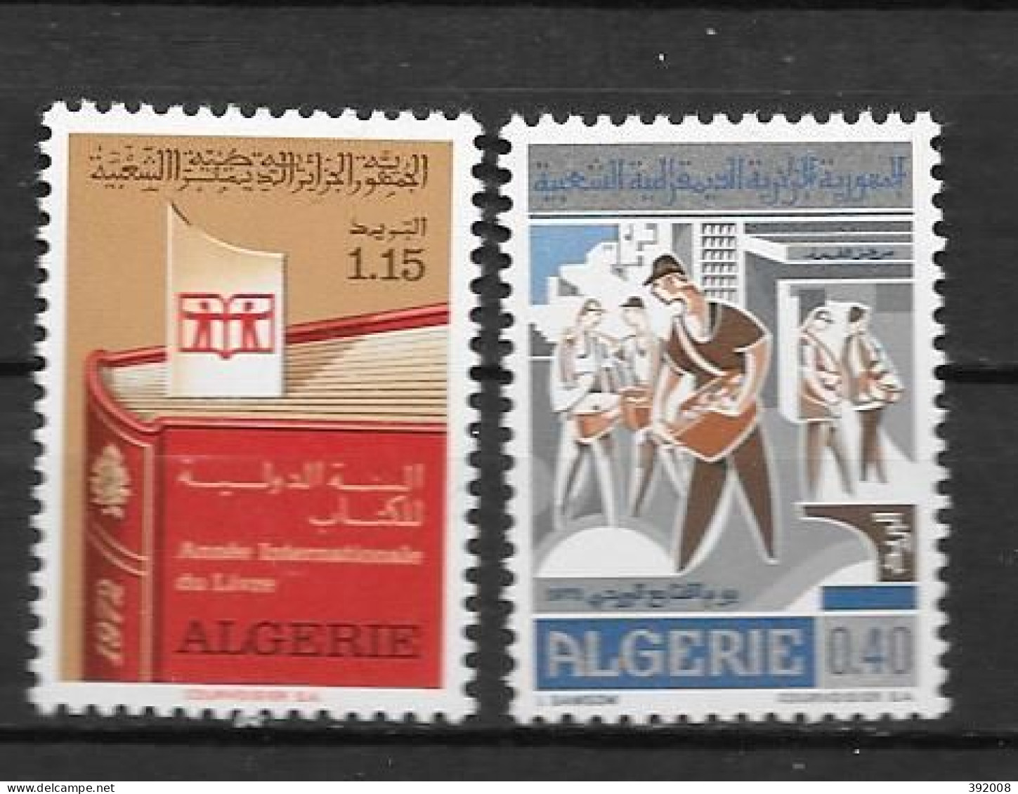 1972 - 549 à 550**MNH - Année Internationale Du Livre, Journée Du Timbre - Algérie (1962-...)