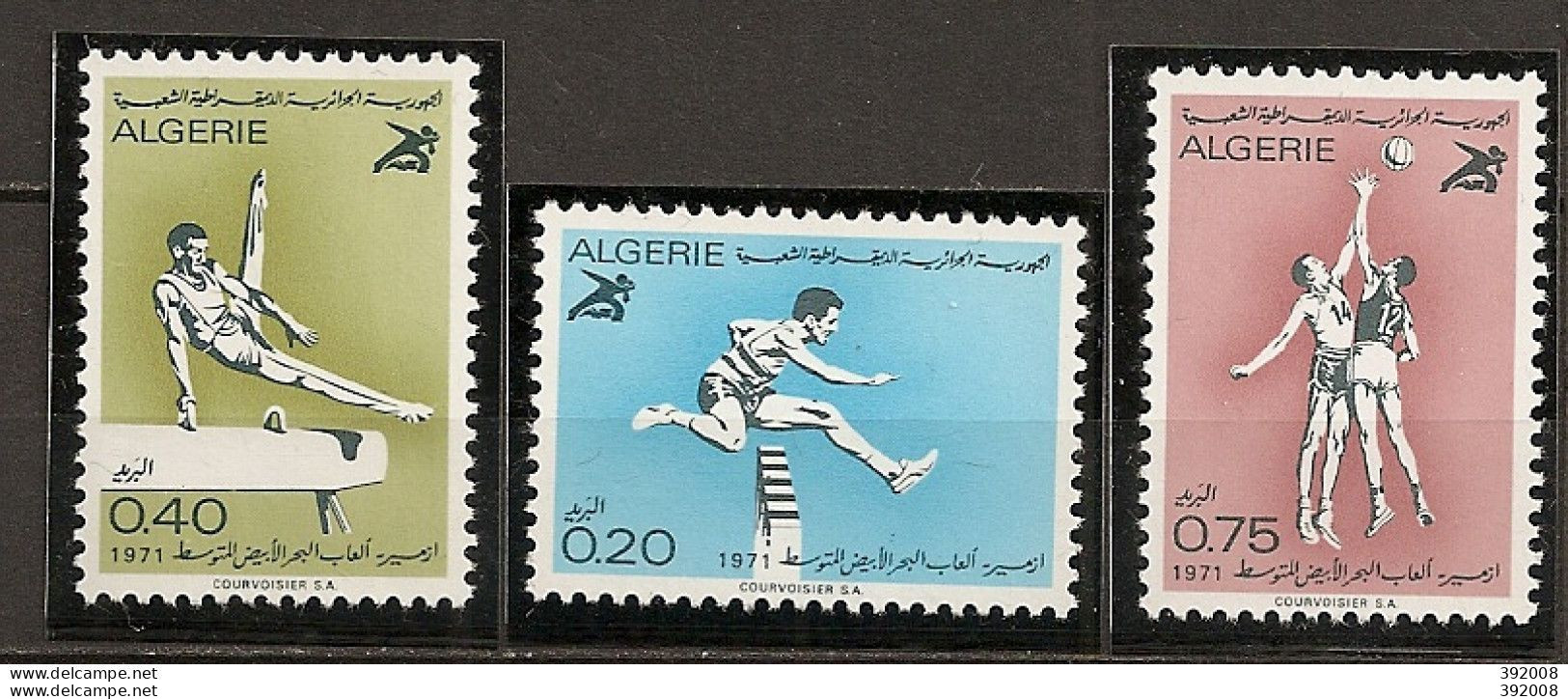 1971 - 532 à 534*MH - Jeux Sportifs Méditerranéens - Algerien (1962-...)