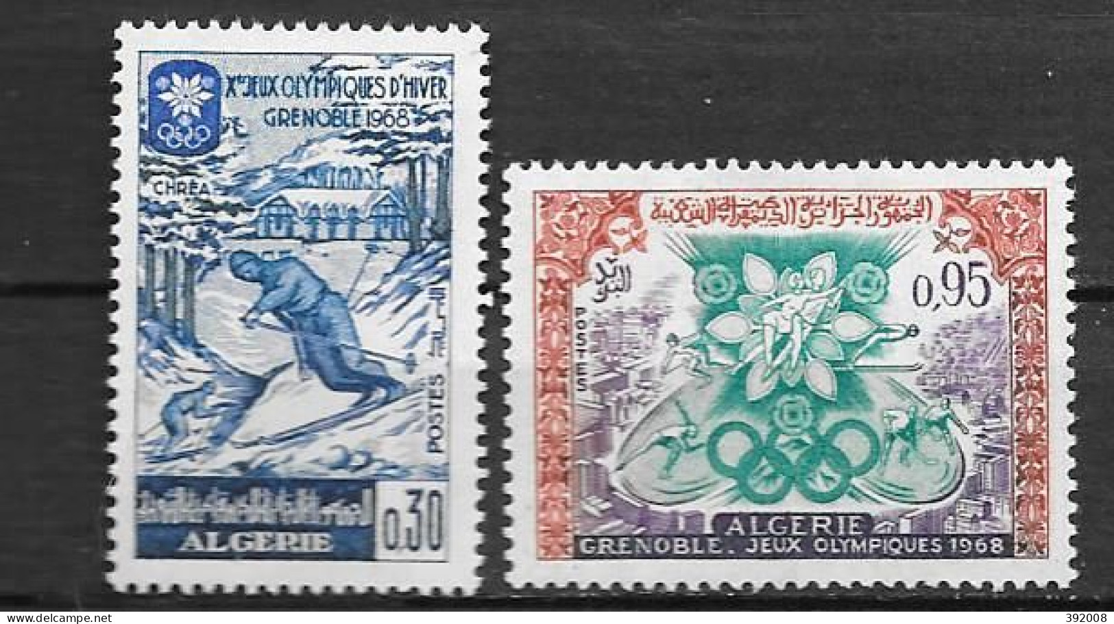 1967 - 453 à 454**MNH - Jeux Olympiques De Grenobe - Algerije (1962-...)