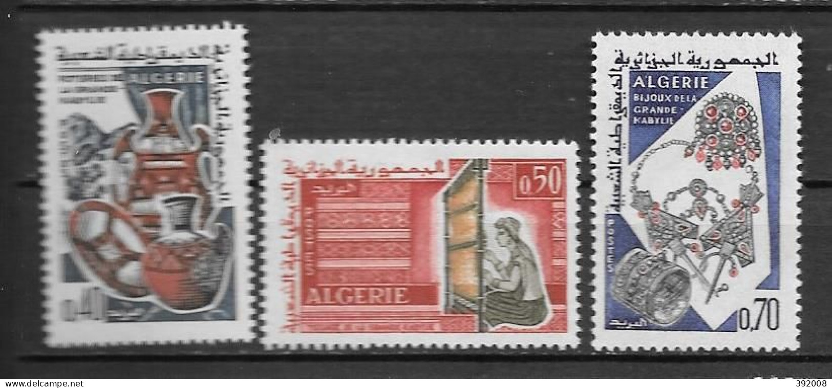 1966 - 418 à 420*MH - Artisanat De Grande Kabylie - Argelia (1962-...)