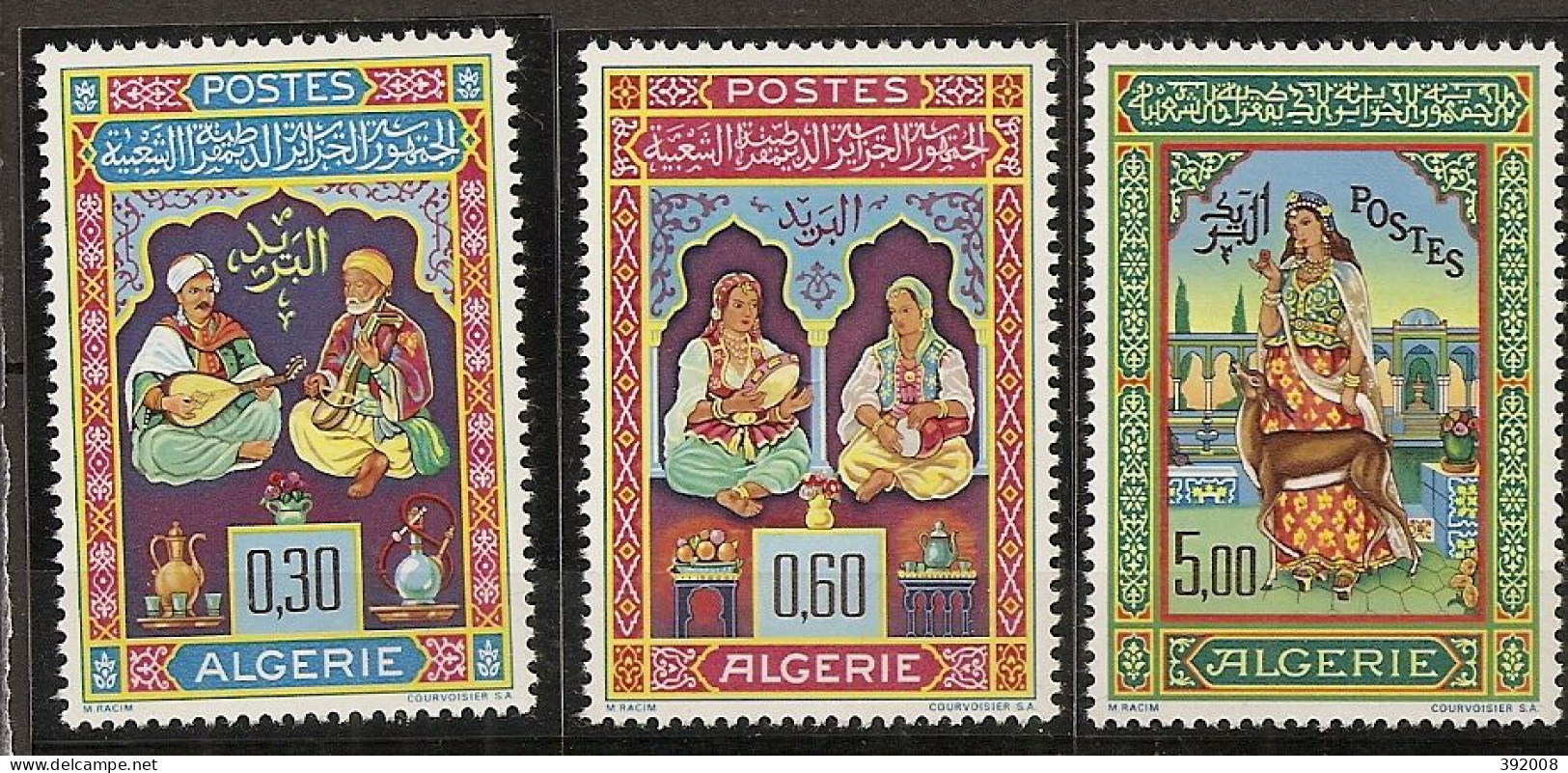 1965 - 411 à 413**MNH - Enluminures Miniatures De Mohamed Racim - Algérie (1962-...)