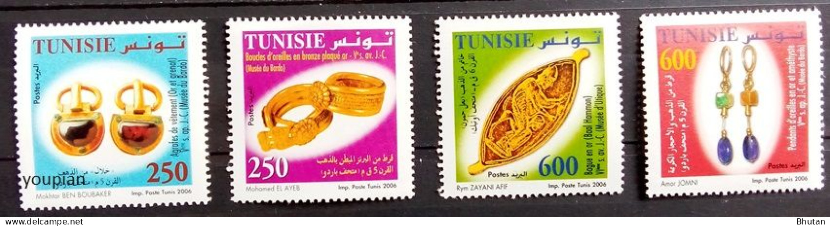 Tunisia 2006, Jewellery From Punic And Roman Times, MNH Stamps Set - Tunisie (1956-...)