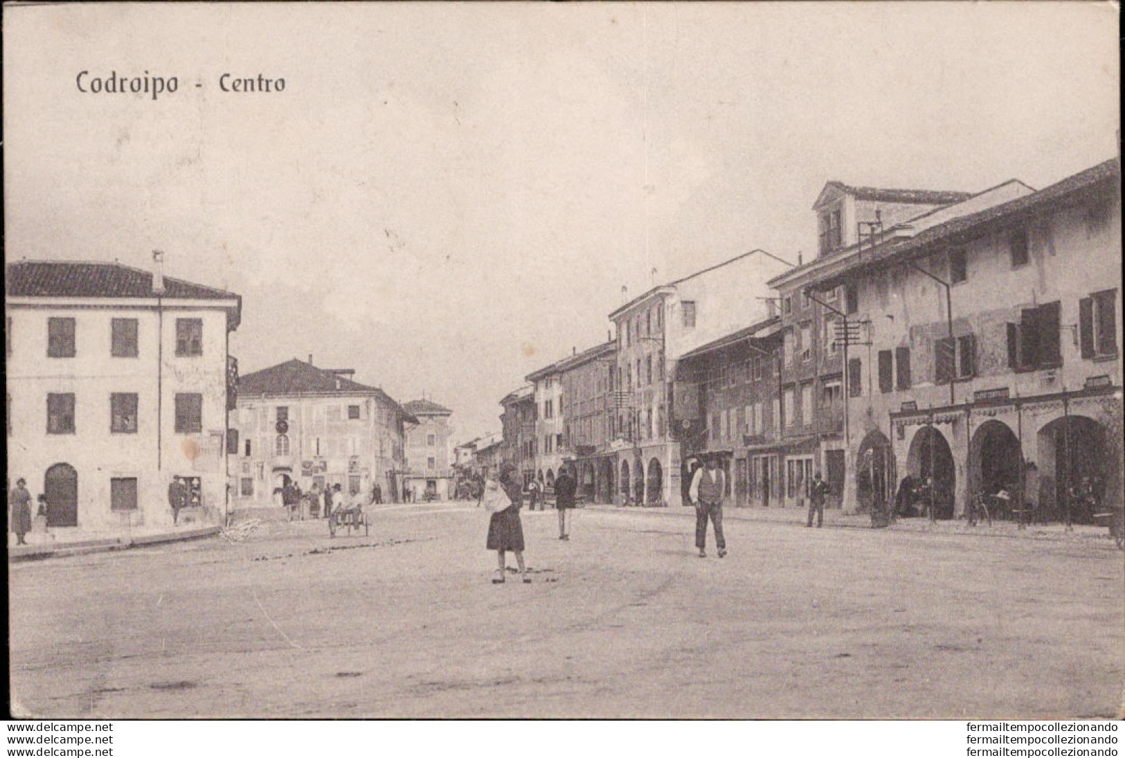 Ah172 Cartolina Codroipo Centro 1924 Provincia Di Udine - Udine