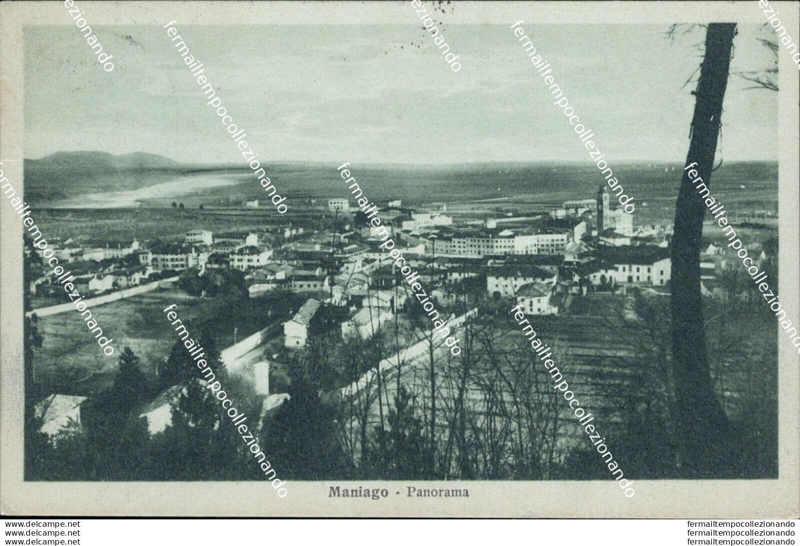 Bg363 Cartolina Maniago Panorama  1930 Provincia Di Pordenone - Pordenone