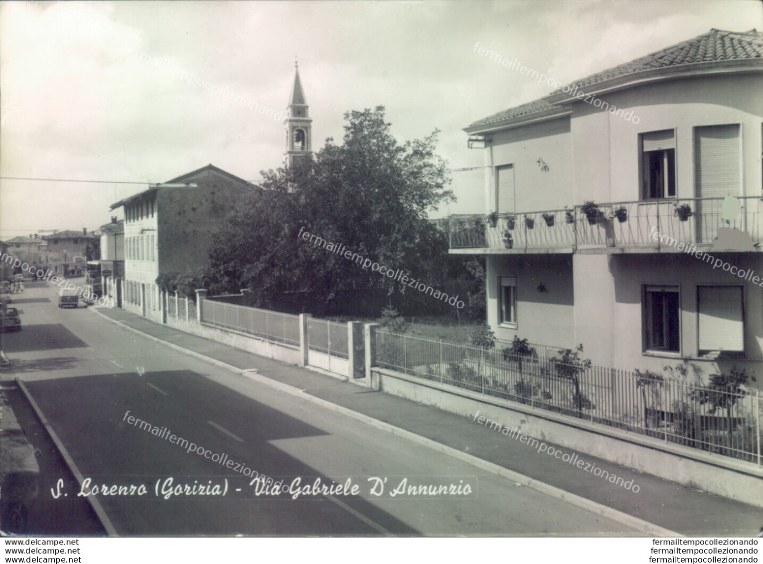 O691 Cartolina S.lorenzo Via Grabriele D'annunzio Provincia Di Gorizia - Gorizia