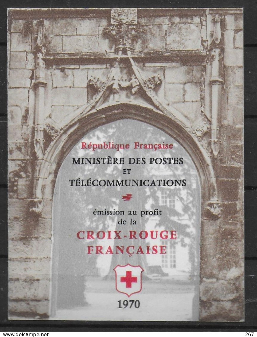 FRANCE  Carnet   N° 1661/62 * *  Croix Rouge Seigneurs  Ange Au Fouet Fresques De La Chapelle De Dissay - Red Cross