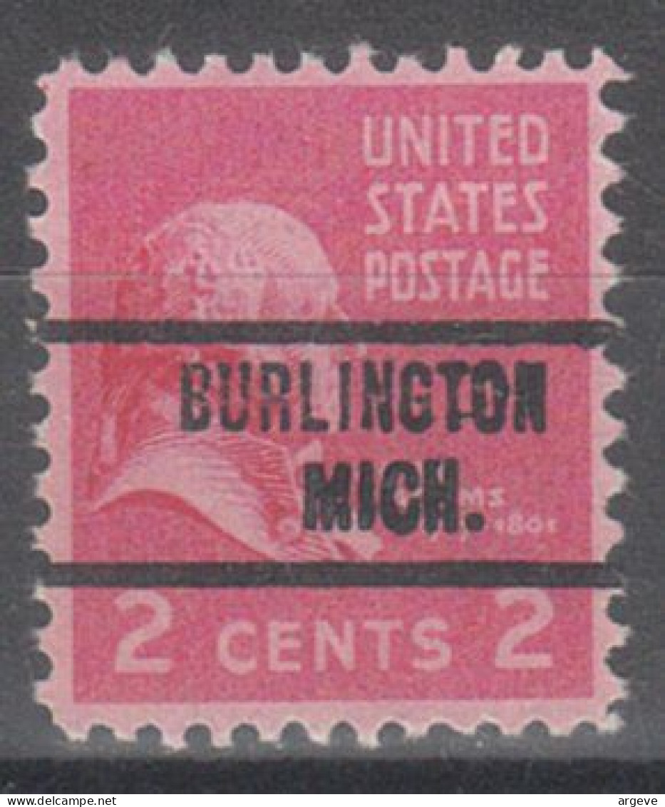 USA Precancel Vorausentwertungen Preo Locals Michigan, Burlington 734 - Precancels