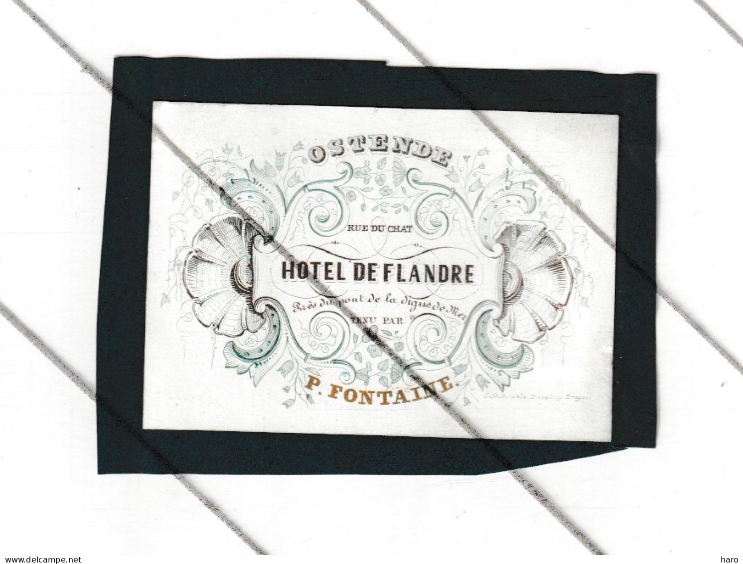 Carte De Visite PROCELAINE - OOSTENDE / OSTENDE - Hôtel De Flandre - P. FONTAINE 184...50 ( Mi13 - Cartoncini Da Visita