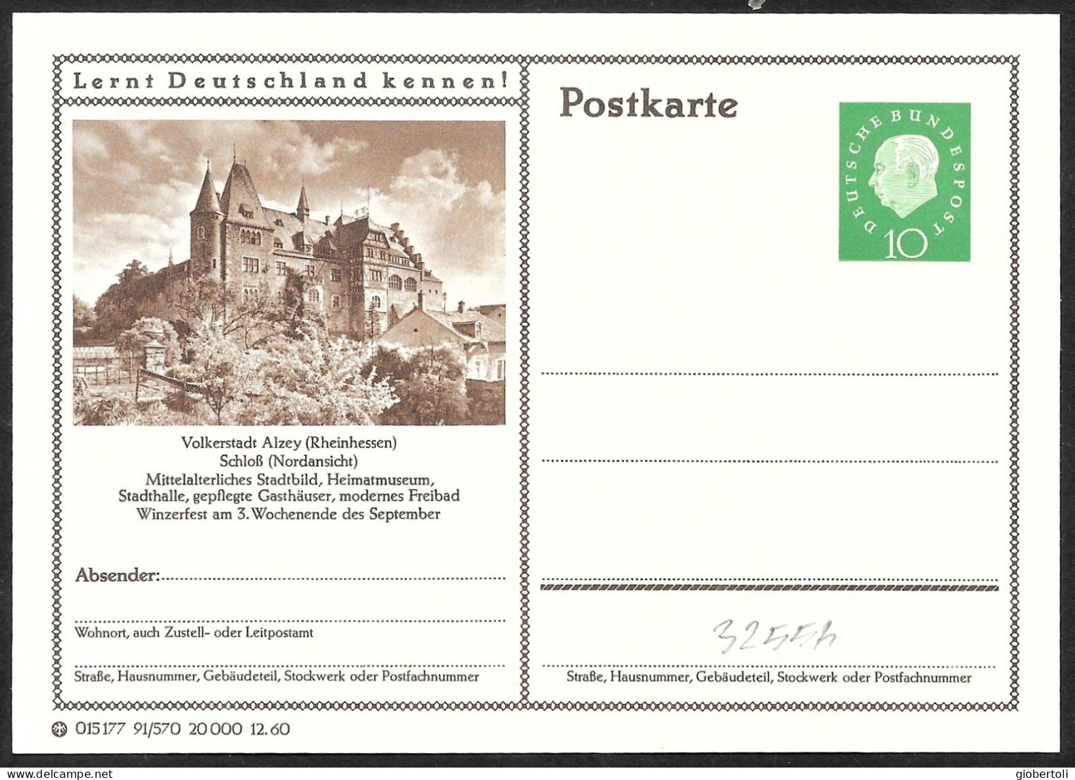 Germania/Germany/Allemagne: Intero, Stationery, Entier, Castello, Castle, Château - Castles