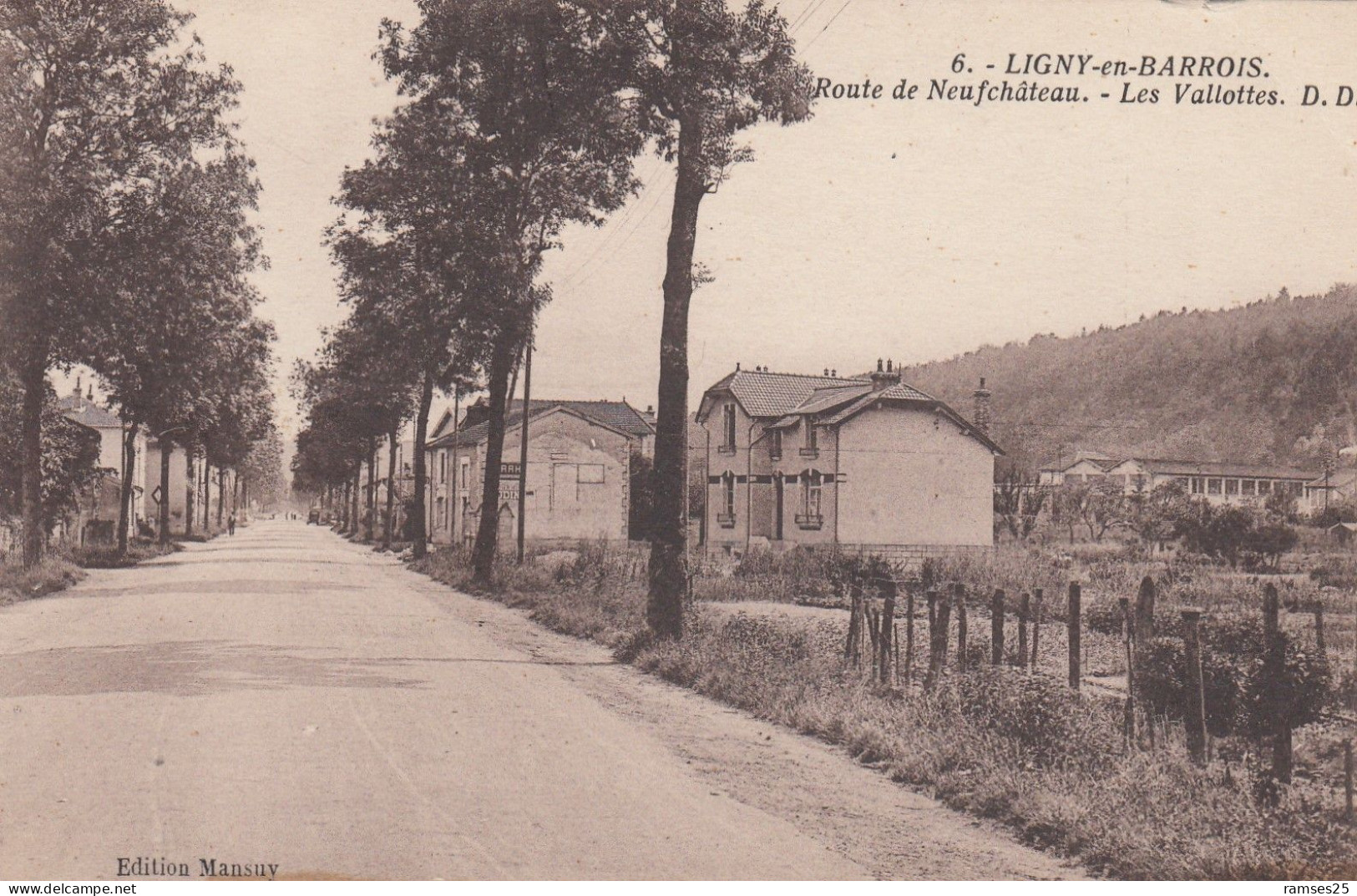 (264) CPA  Ligny En Barrois  Route De Neufchâteau  Les Vallottes - Ligny En Barrois