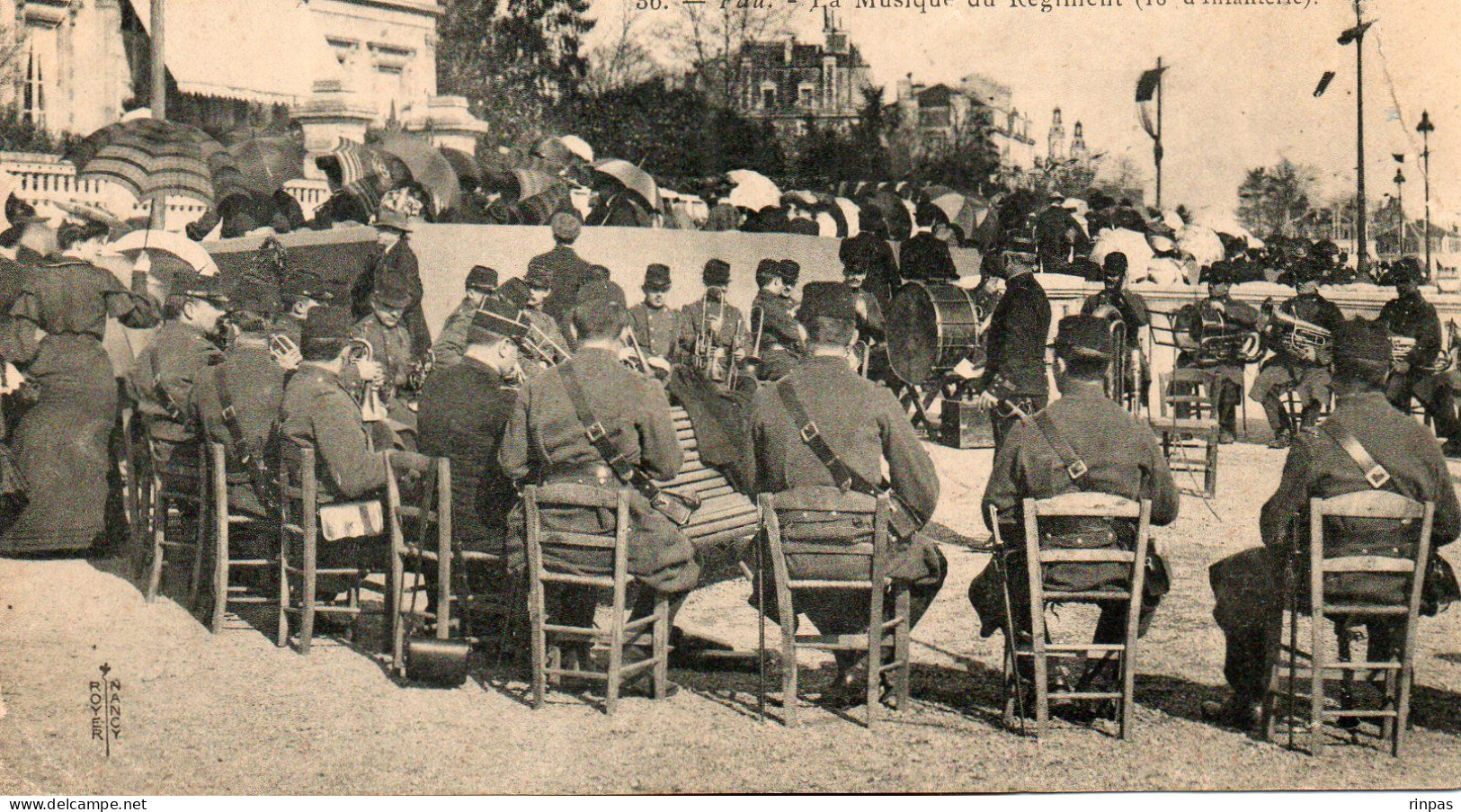 (64) PAU La Musique Du Régiment Militaire 18 Infanterie Oblitéré En 1908  (Pyrénées Atlantiques) - Regimente