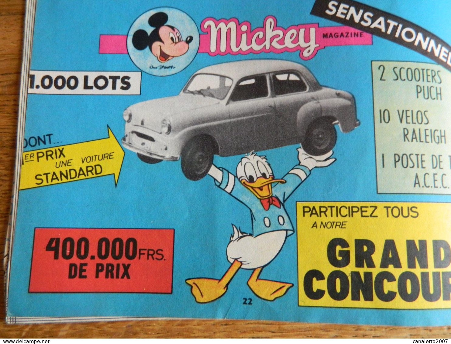 MICKEY: WALT DISNEY: MICKEY SPECIAL 55 DU 6 JANVIER 1955 N°222 -5EME ANNEE 36 PAGES AVEC COUVERTURE