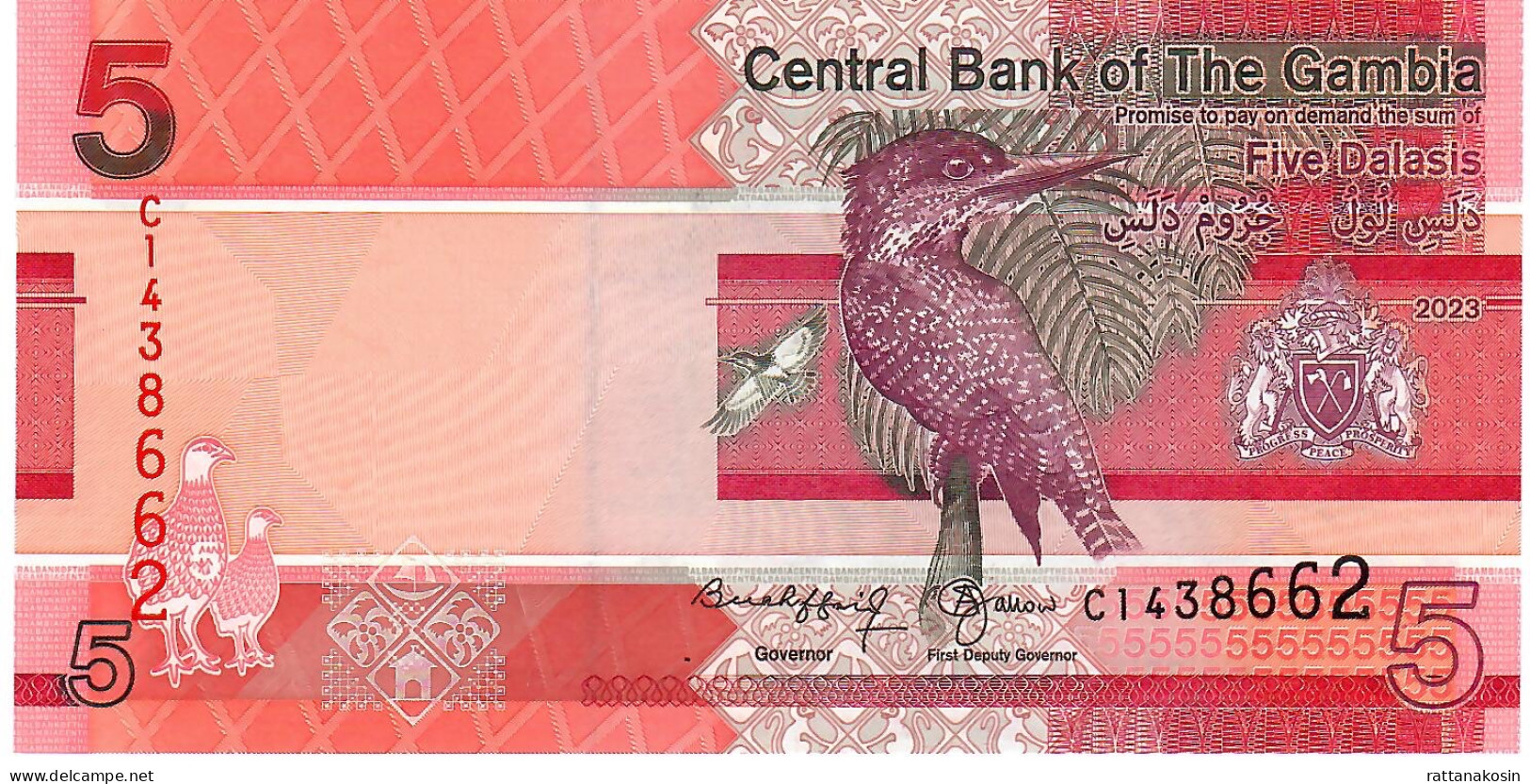 GAMBIA P37c 5 DALASI 2023   UNC. - Gambia