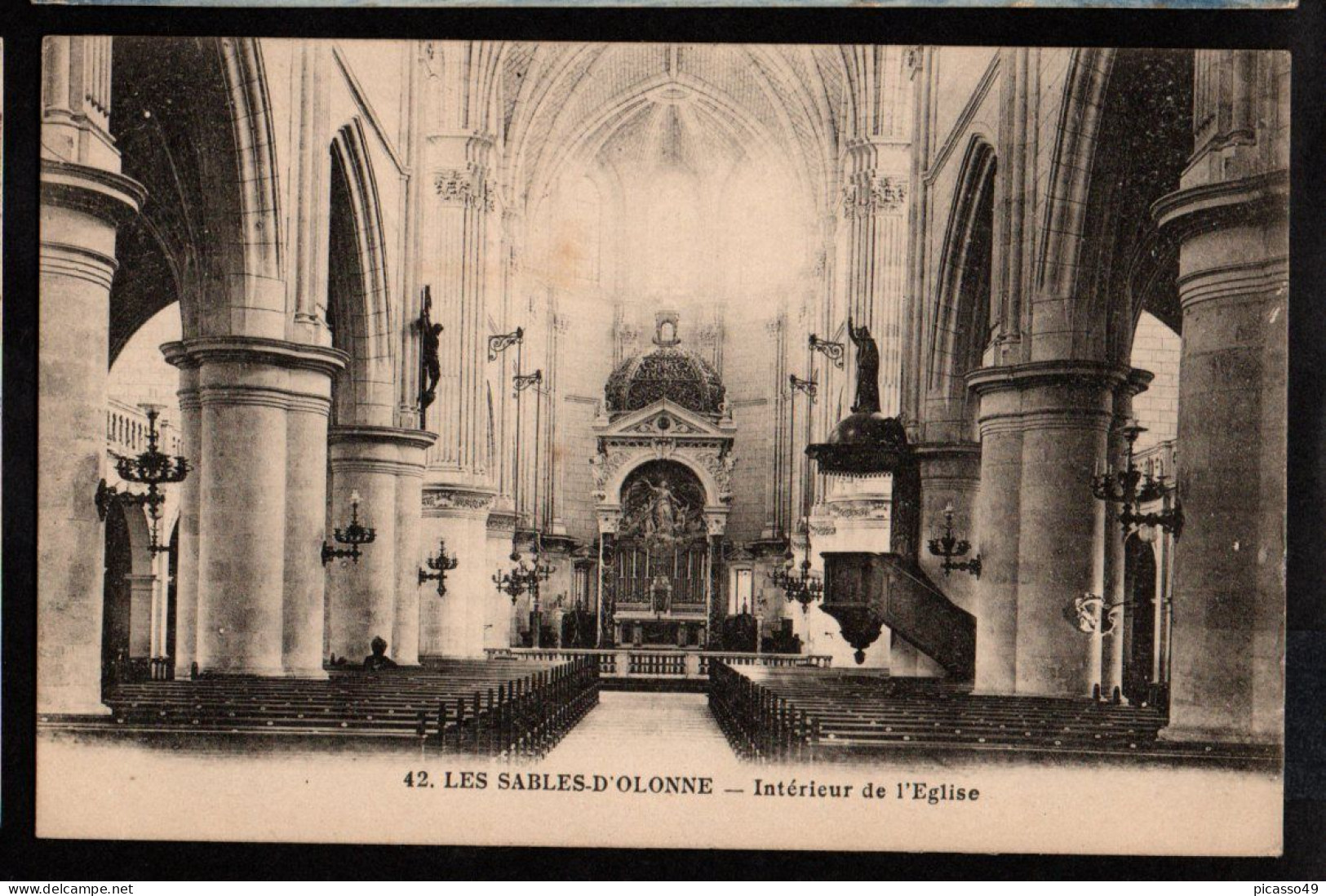 Vendée, Les Sables D'Olonne , Intérieur De L'église - Sables D'Olonne