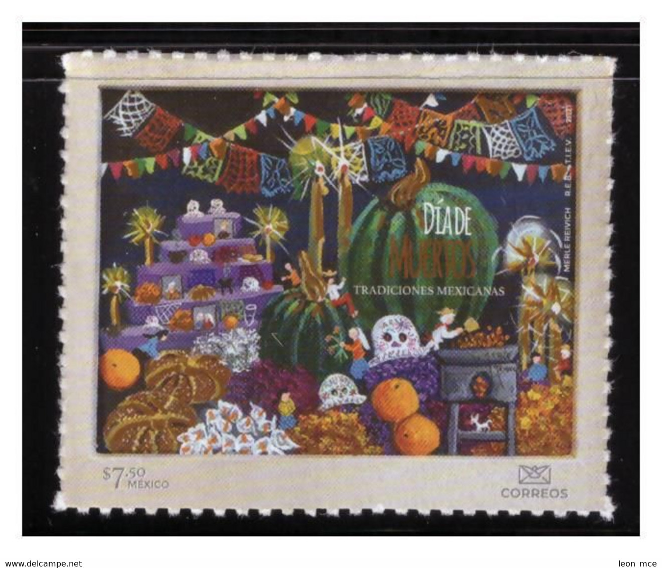 2021 MÉXICO DÍA DE MUERTOS TRADICIONES, AUTOADHERIBLE MNH, DAY OF THE DEAD, SELF-ADHERING TRADITIONS - Messico