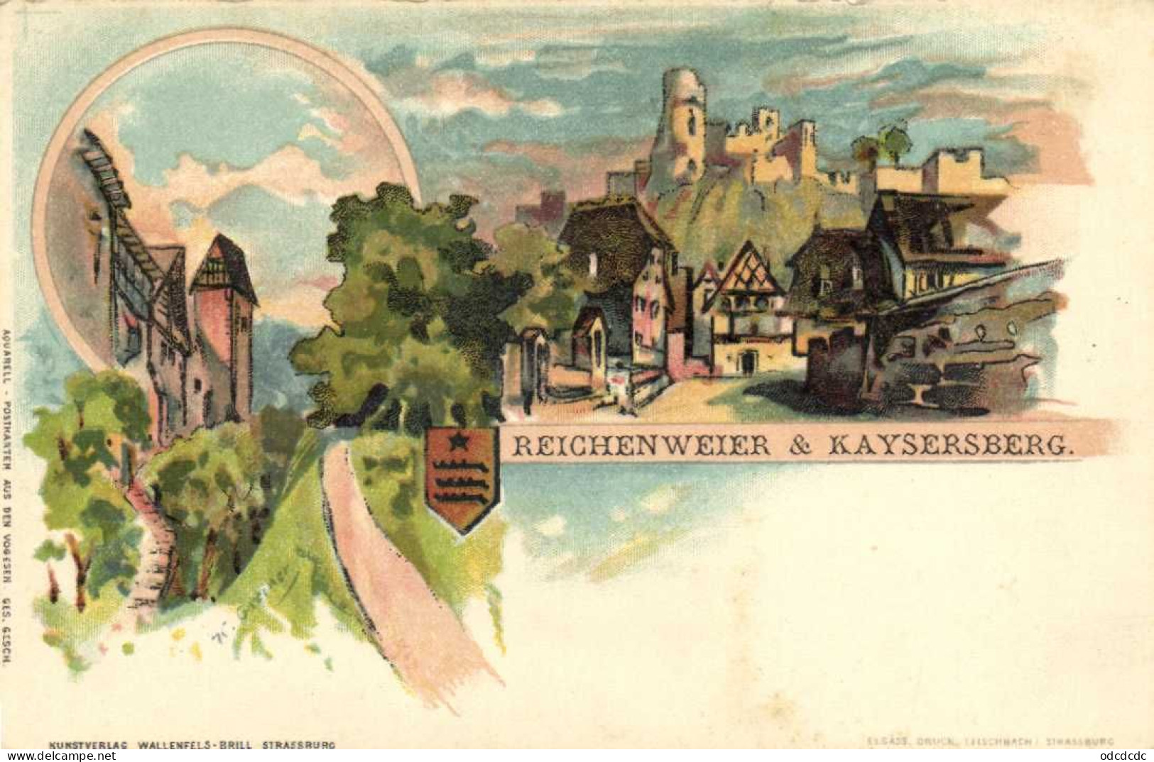 Illustrateur Signé REICHENWEIER & KAYSERBERG Pionnière TB - Kaysersberg