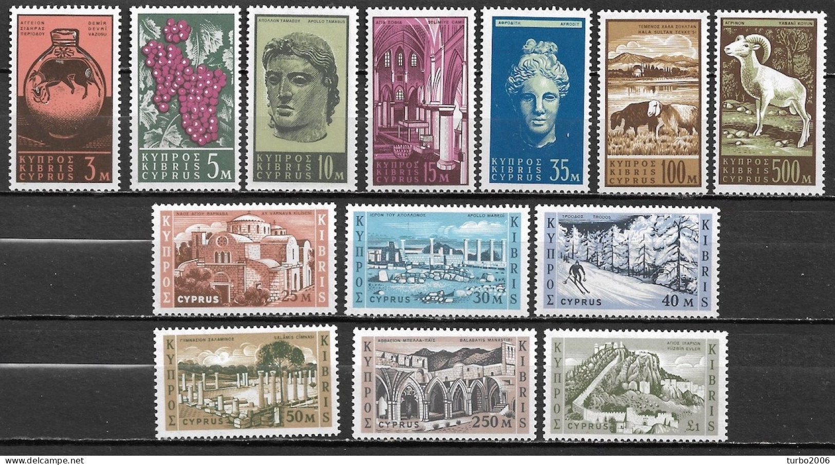 CYPRUS 1962 Definitieve Set "kri-kri" Complete MNH Set Vl. 24 / 36 - Ungebraucht