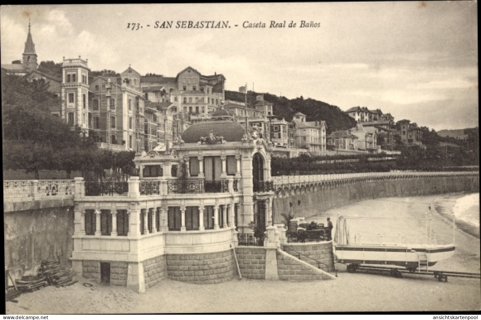 CPA Donostia San Sebastian Baskenland, Königliches Badehaus - Sonstige & Ohne Zuordnung