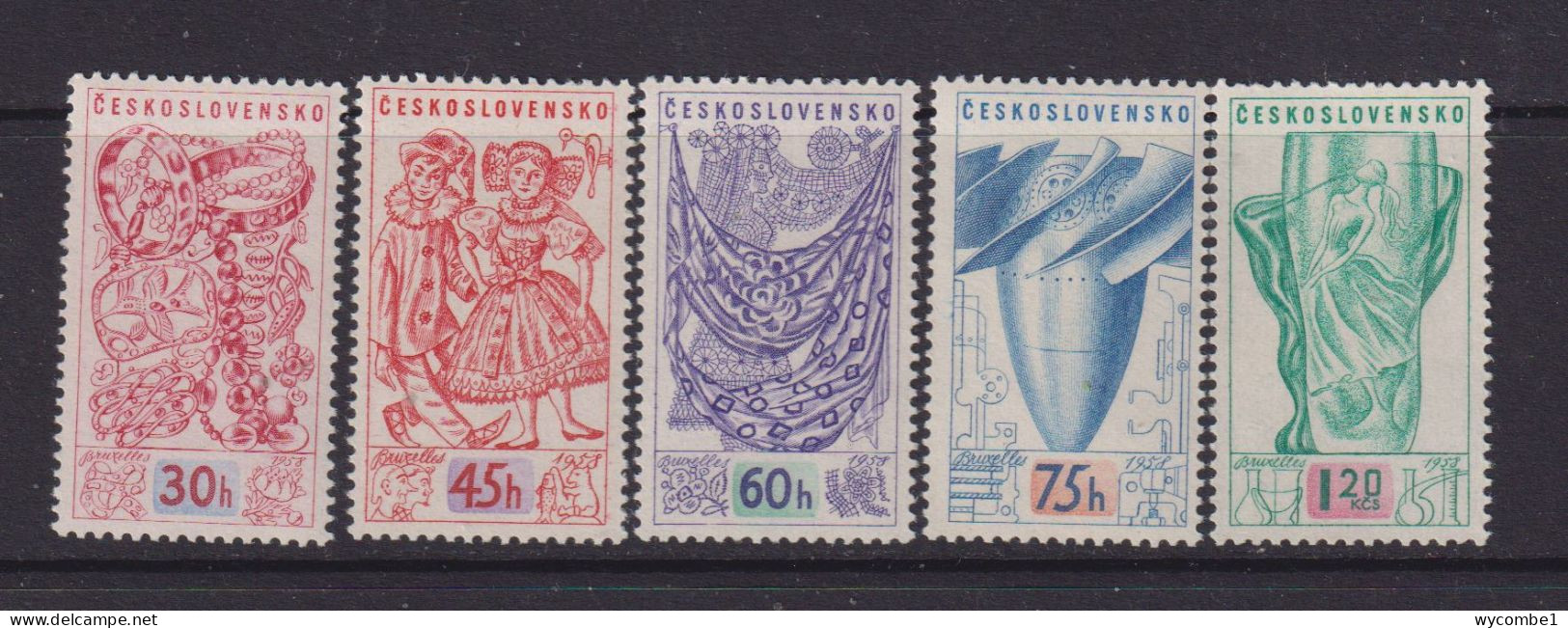 CZECHOSLOVAKIA  - 1958 Brussels International Exhibition Set  Never Hinged Mint - Nuevos