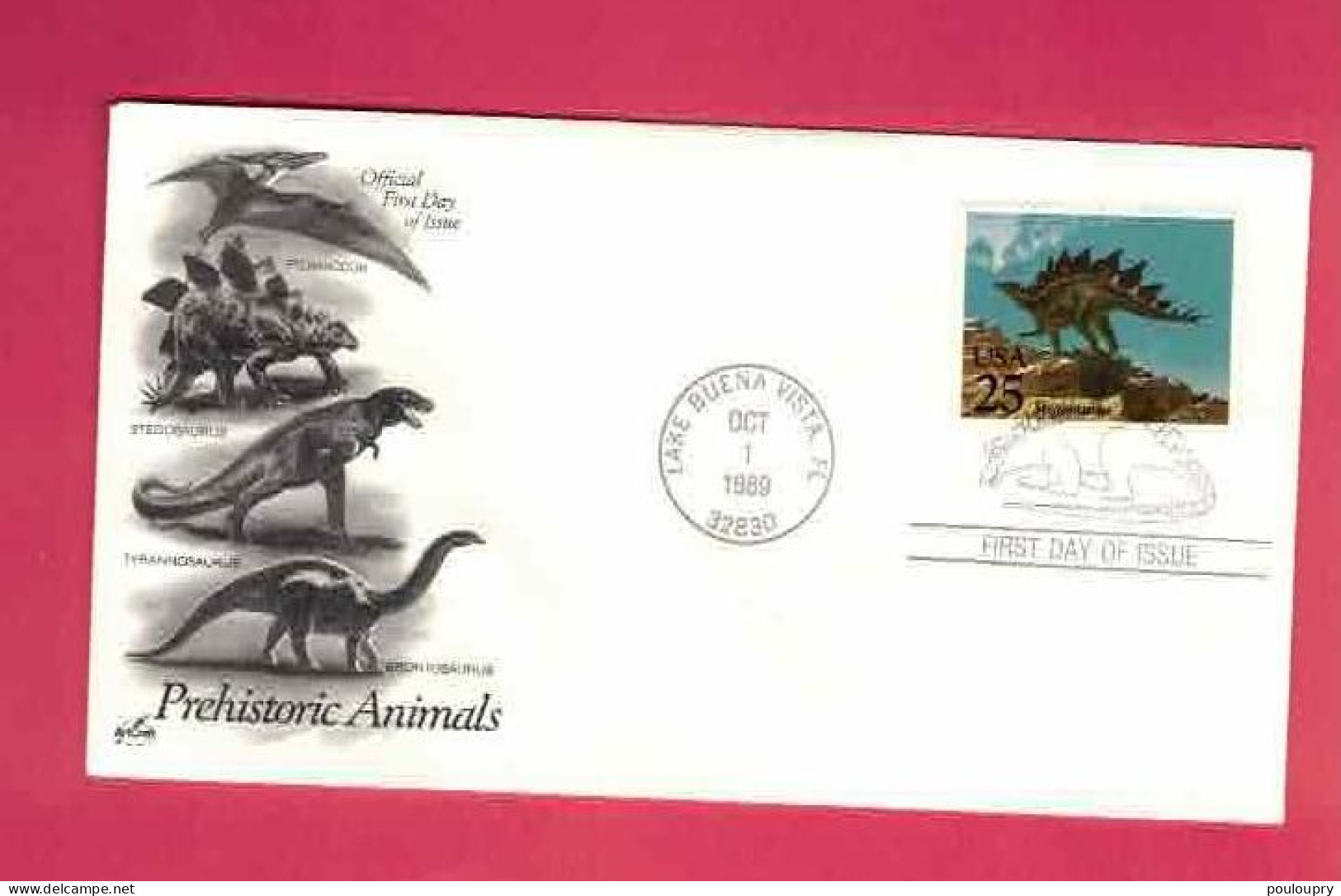 FDC Des USA EUAN De 1989 - YT N° 1875 - Stégosaure - Prehistorics