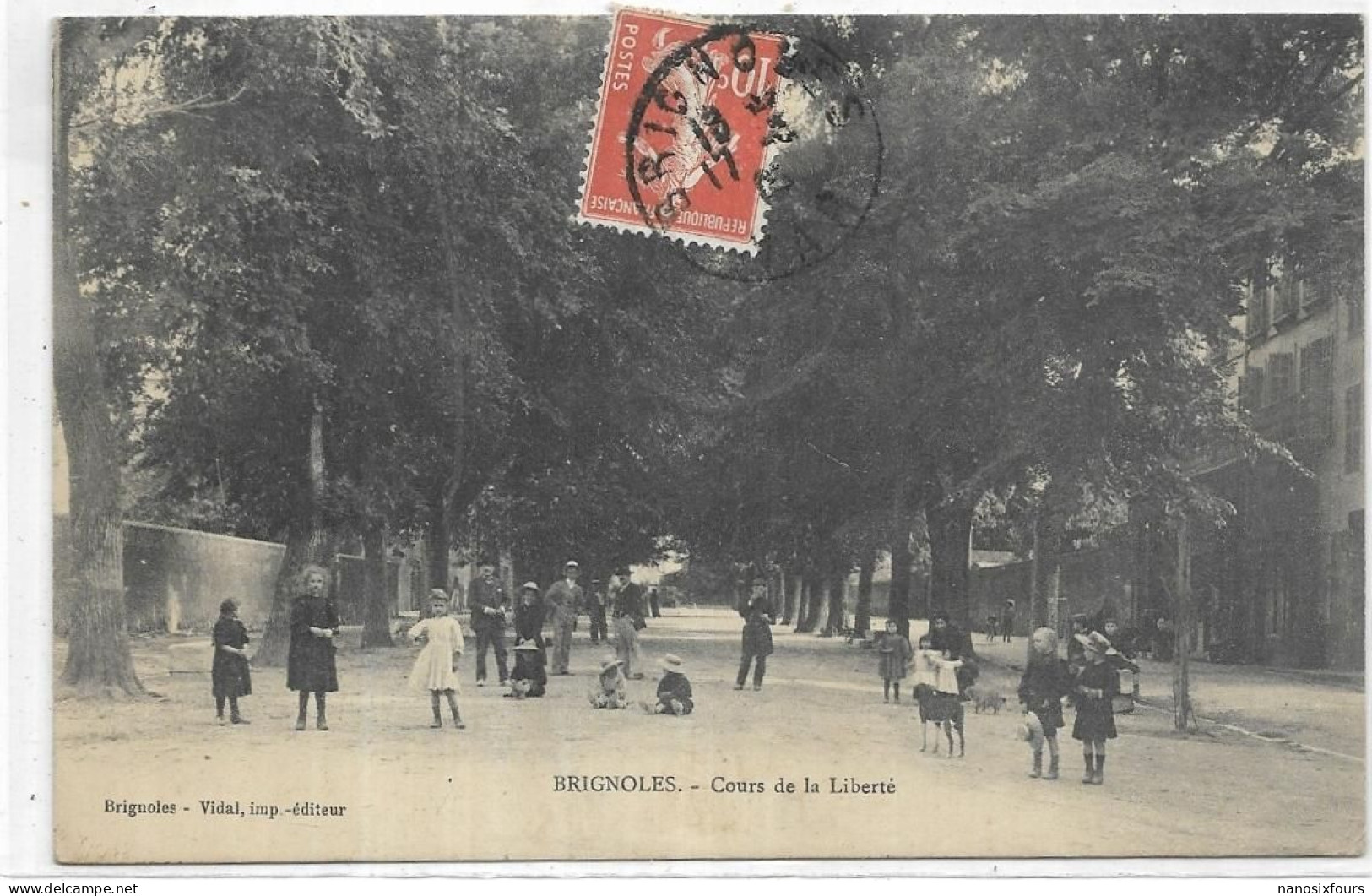 D 83 BRIGNOLES.  COURS DE LA LIBERTE. CARTE ECRITE - Brignoles