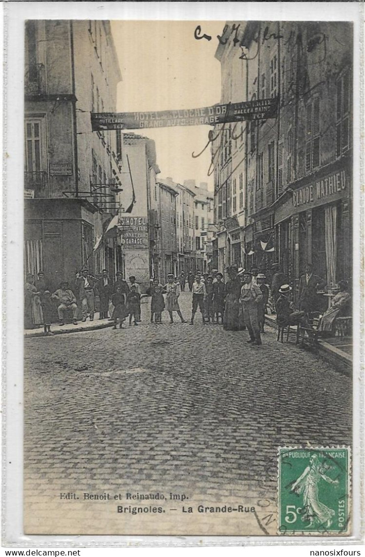 D 83 BRIGNOLES.  LA GRANDE RUE. CARTE ECRITE - Brignoles