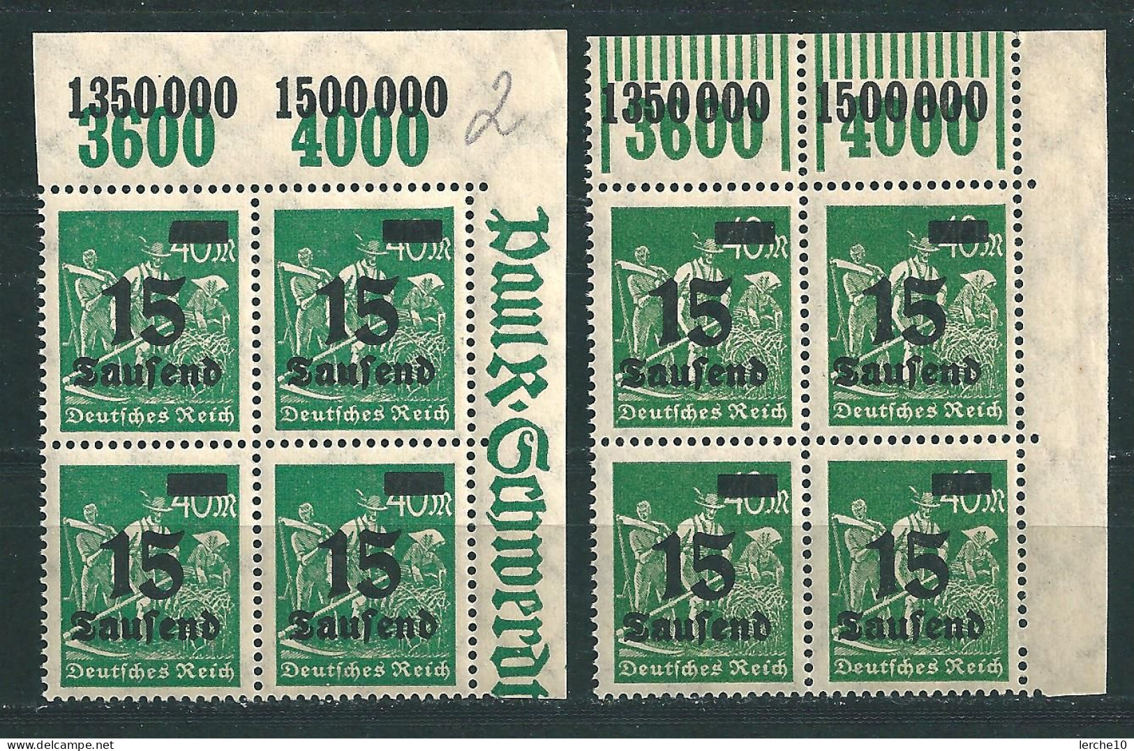 MiNr. 279 ** Oberrand Bogenecken - Unused Stamps