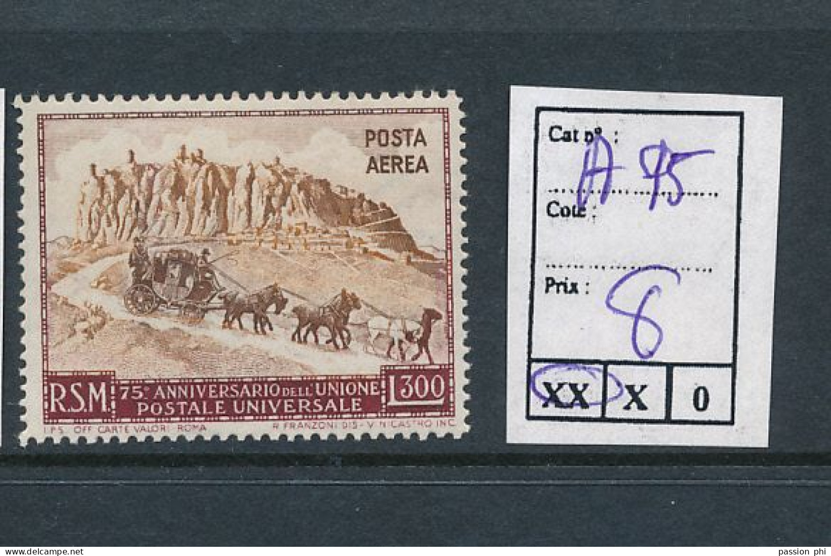 ST. MARINO SASSONE A95 MNH - Poste Aérienne