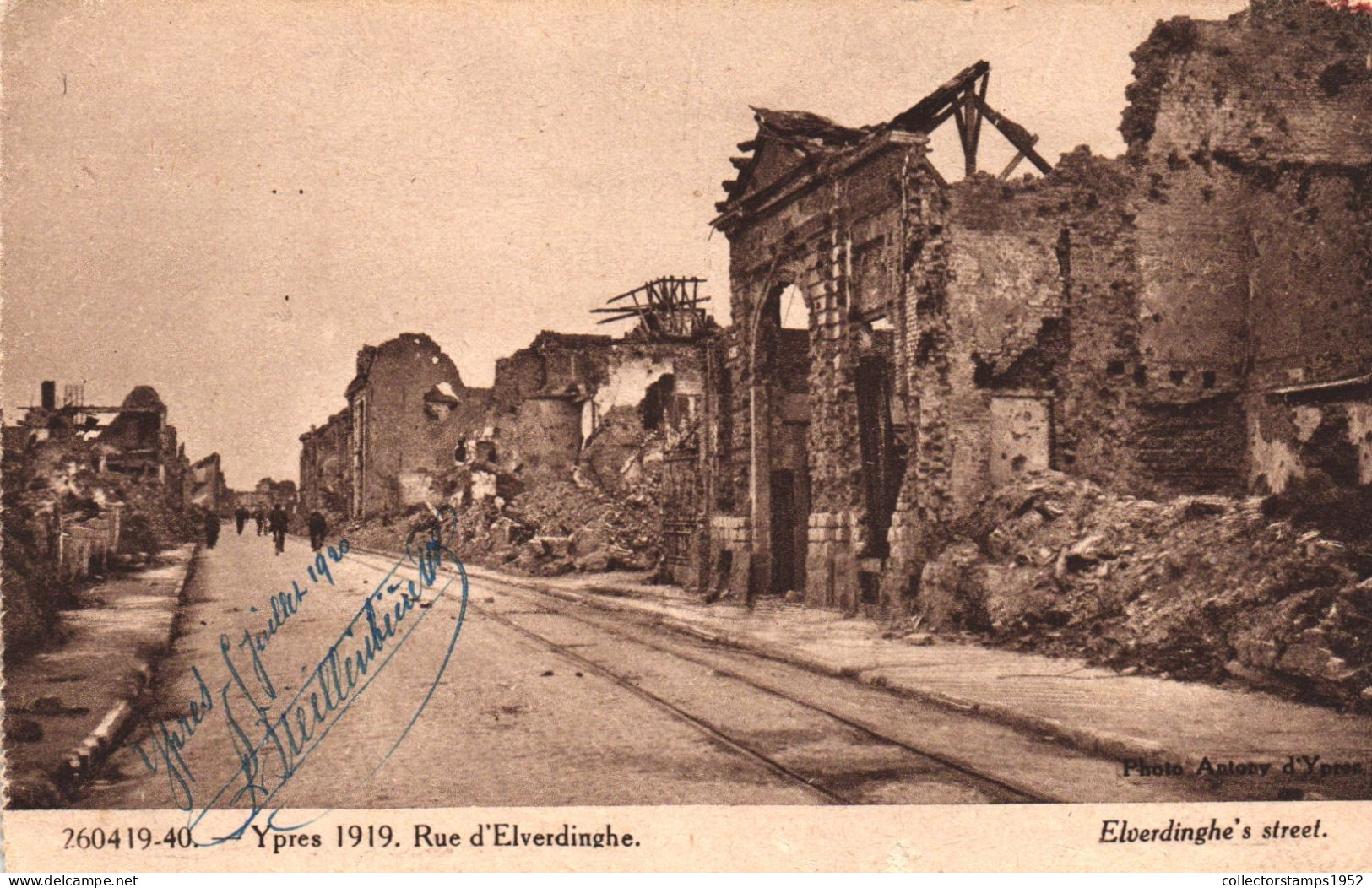 YPRES, IEPER, WEST FLANDERS, 1919, RUINS, ARCHITECTURE, BELGIUM, POSTCARD - Ieper